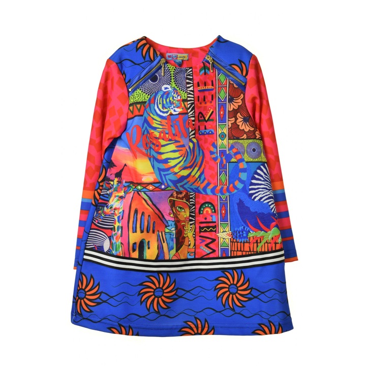 Rochie fetita, Rosalita, Poliester, Multicolor, 104 cm