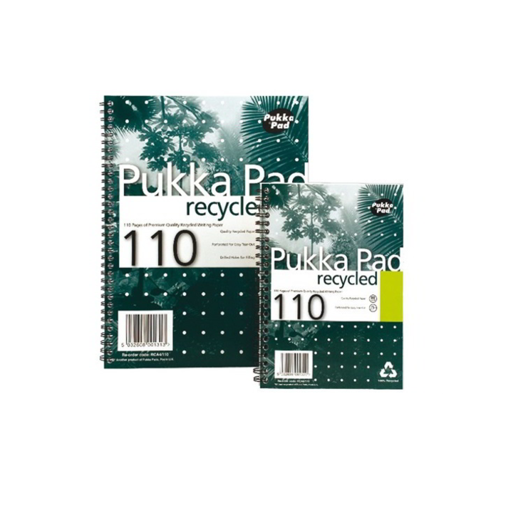 Pukka Pad Recycled A4 110 oldalas vonalas spirálfüzet