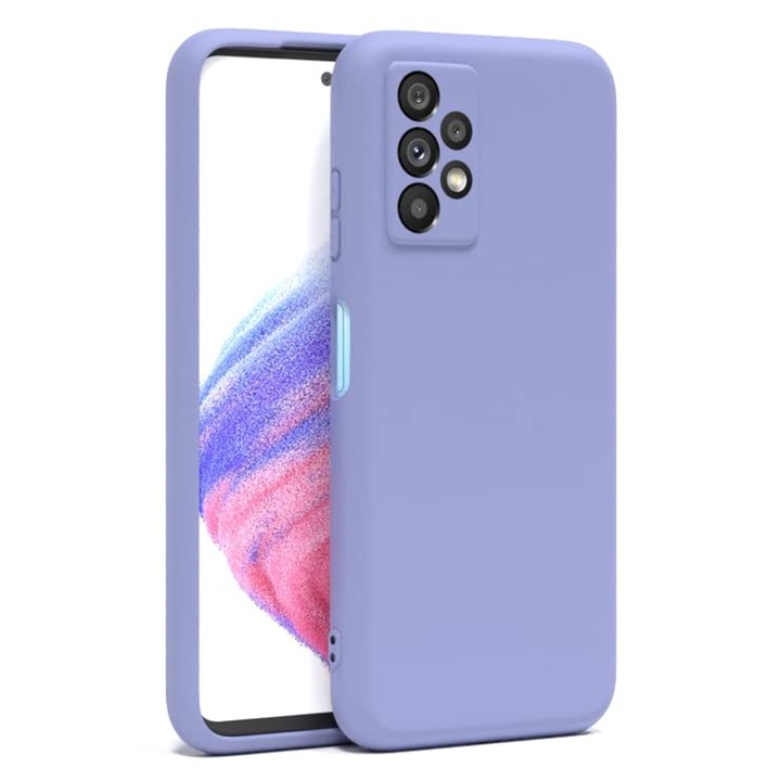 PremiumCell мек силиконов калъф за Samsung A13 4G, лилав, ултра тънък, силикон, вътрешност от микрофибър