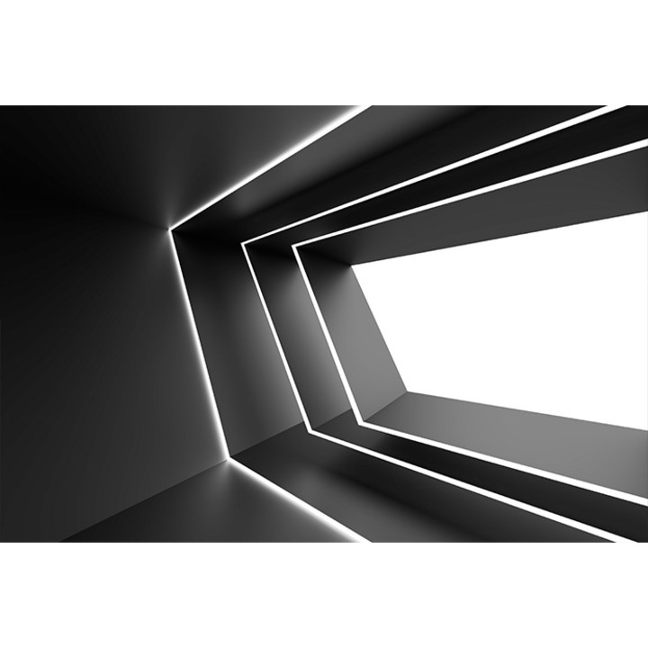 Fototapet architektúra, PoStar, szintetikus szál, 400x254 cm, fehér/fekete