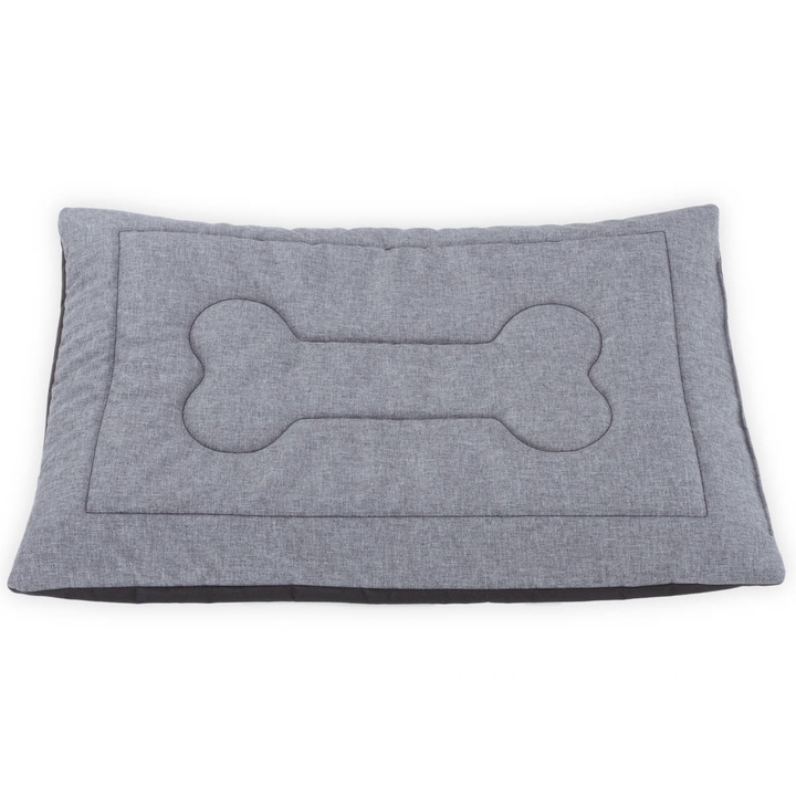 Pat caini talie mare, impermeabila, covoras moale, saltea caini rezistenta si confortabila, se poate spala la masina, gri, XL, 130x90 cm, Welsti