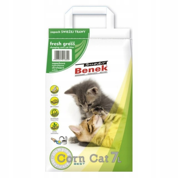 Котешка тоалетна Super Benek, Fresh Grass, 7 л