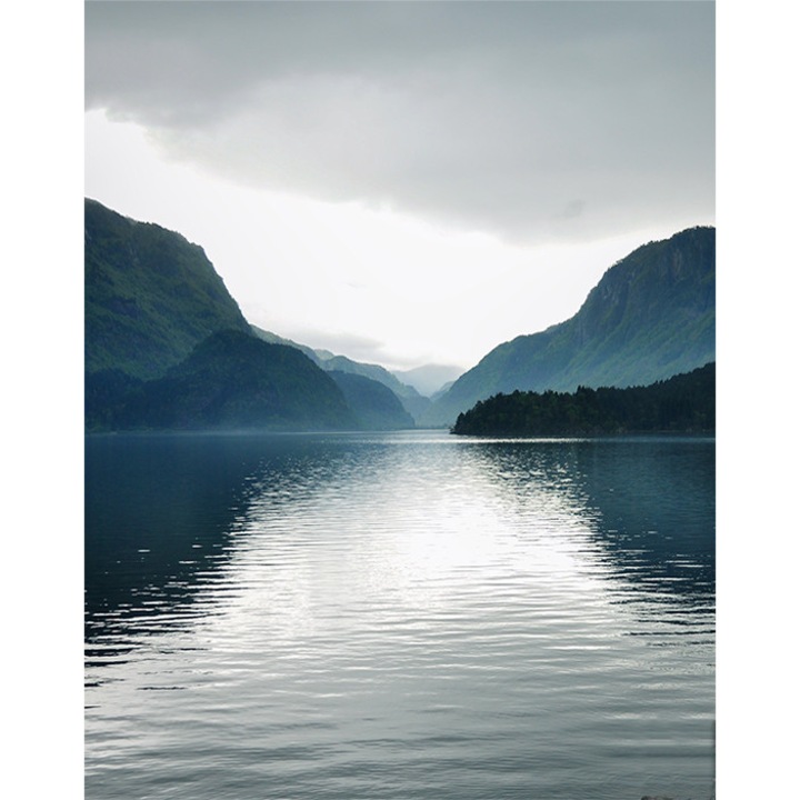 Falikép Lake, PoStar, Szintetikus szál, 200x254 cm, Kék