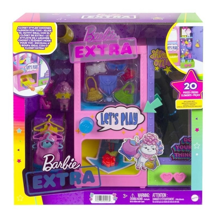Комплект Barbie Extra Style, Mattel, +3 години, Multicolor