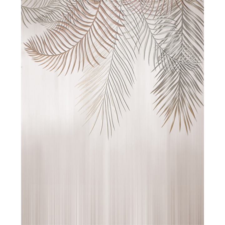 Pálmalevél tapéta, PoStar, Szintetikus szál, 200x254 cm, Bézs