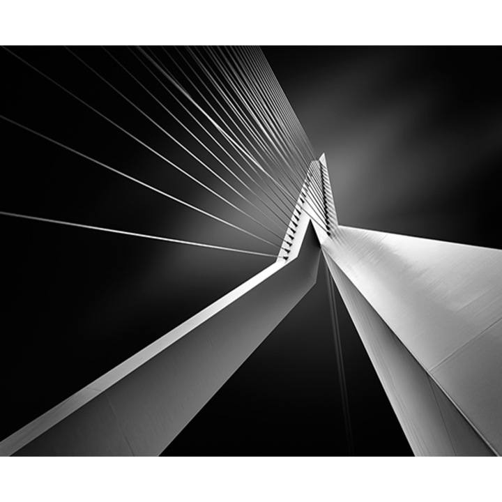 Fototapet architektúra, PoStar, szintetikus szál, 300x254 cm, fehér/fekete