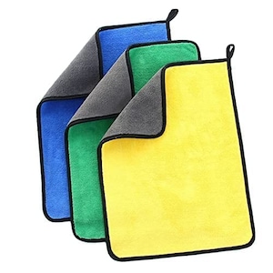 Set 3 Lavete Microfibra Profesionale Detailing Auto si Uz Casnic, tip Prosop Plusat Absorbant 45x40cm 800GSM