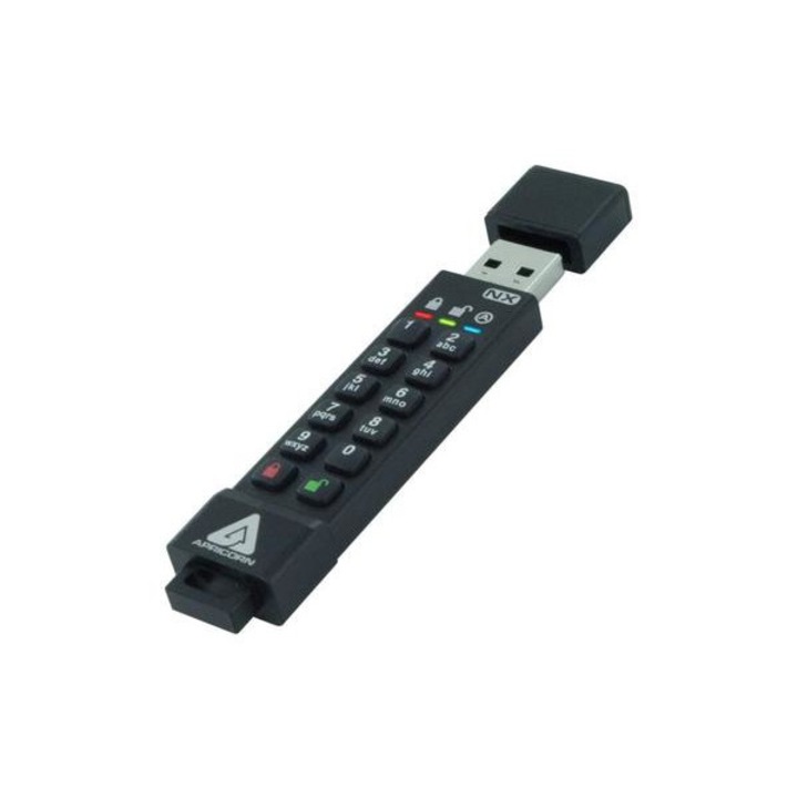 USB памет Apricorn Aegis Secure Key 3XN, 64GB, USB 3.0 Черен