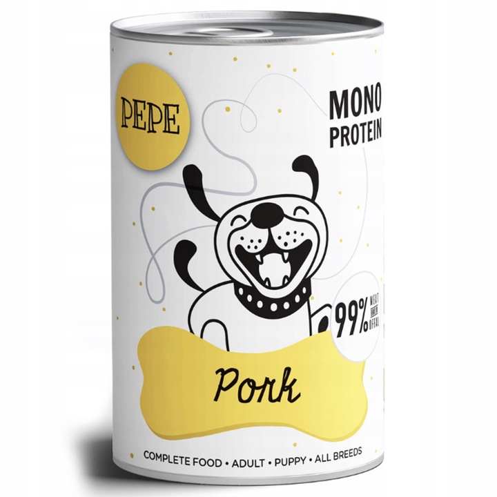 Nedves kutyaeledel, Pepe, Sertés, 400 g