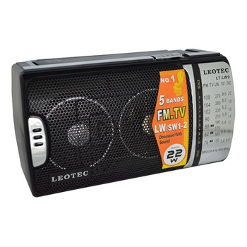 Radio portabil Leotec LT-LW9, 5 benzi, control bass Radio portabil Leotec LT-LW9, 5 benzi, control bass