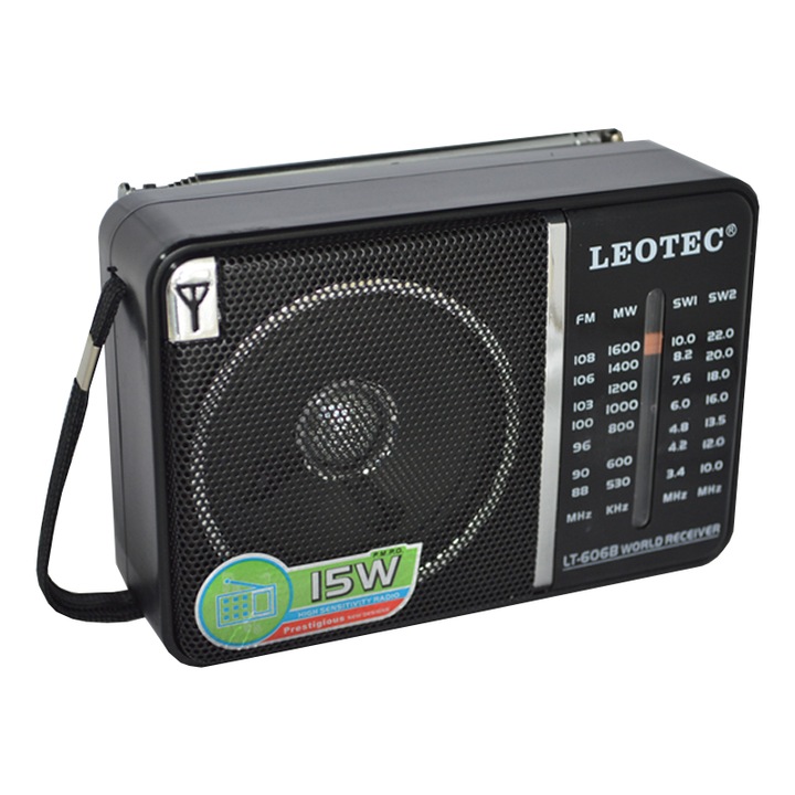 Преносимо радио Leotec LT-606B, щепсел