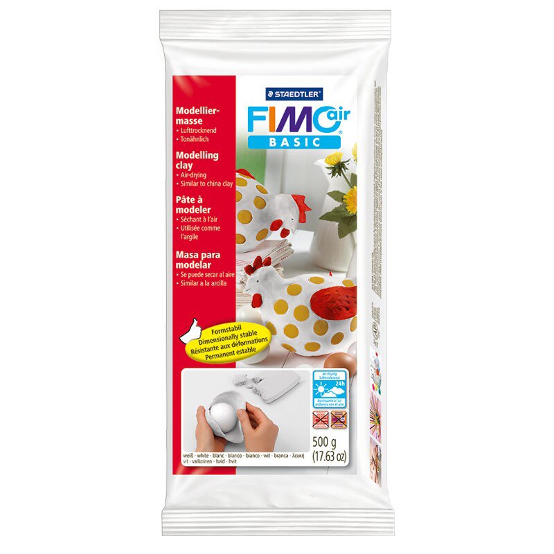 Fimo pasta modelare Air basic alb 500g STH-8100-0