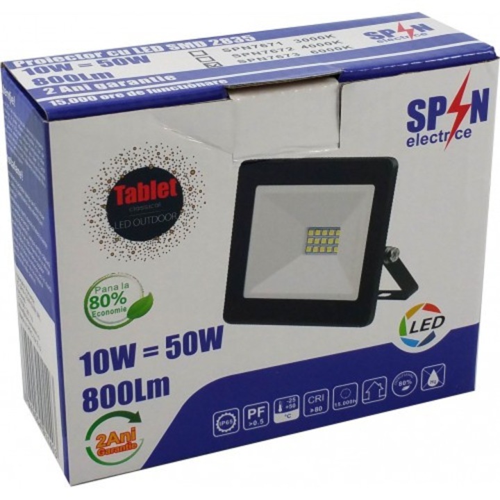 Proiector cu LED SMD Tablet SPN7673 10W 6000K lumina rece
