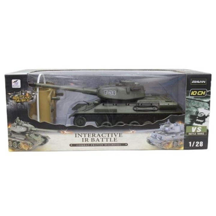 Tanc de jucarie cu telecomanda, Norimpex, Cu efecte sonore, 6 ani+, 15.5 x 40.5 x 19 cm, Multicolor