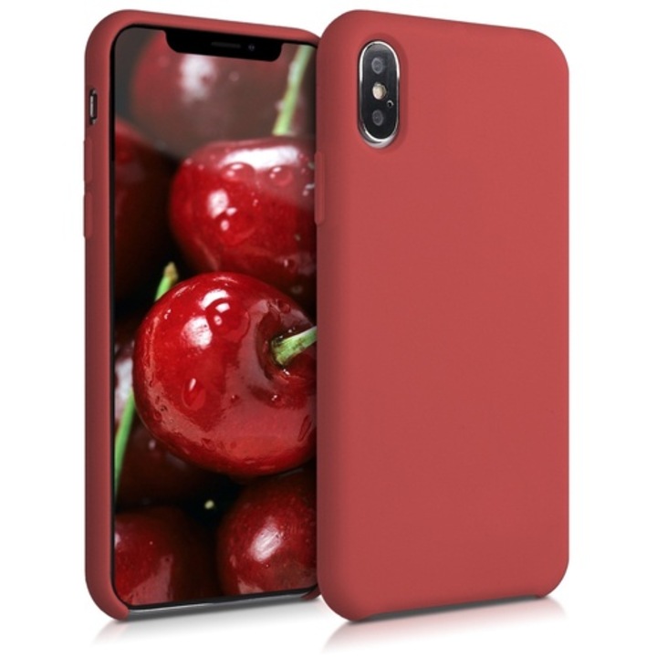 Telefontok Apple iPhone X / iPhone XS készülékhez, szilikon, piros, 46313.20