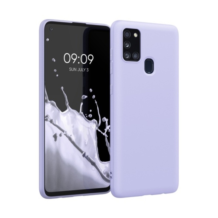 Telefontok Samsung Galaxy A21s készülékhez, szilikon, lila, 52494.139
