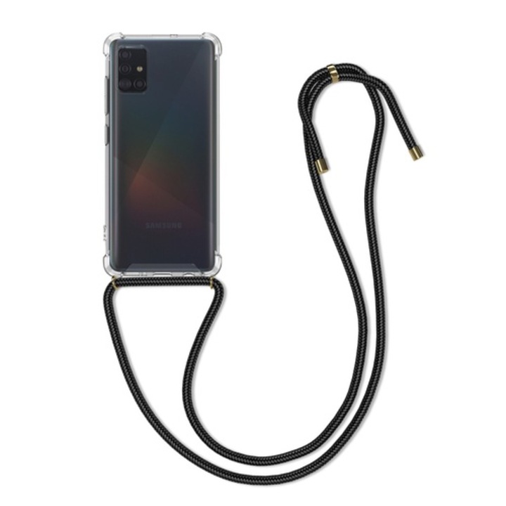Telefontok Samsung Galaxy A51, szilikon, fekete, 51426.01