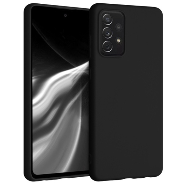 Telefontok Samsung Galaxy A72 készülékhez, szilikon, fekete, 54358.47