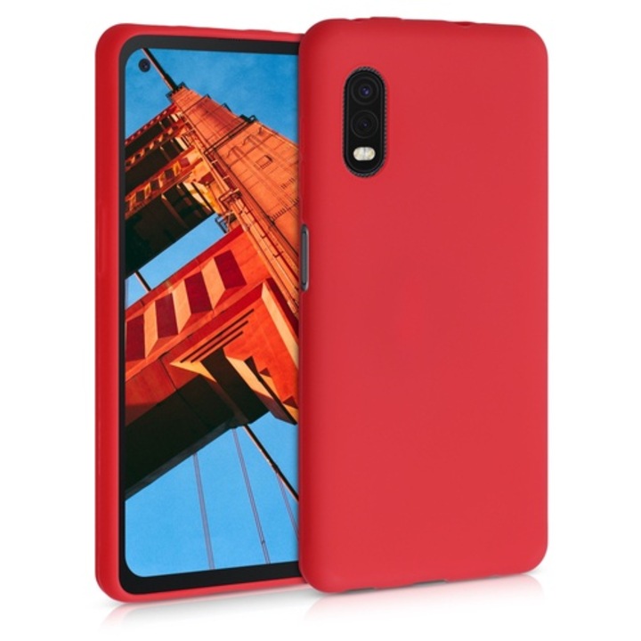 Кейс за Samsung Galaxy Xcover Pro, силиконов, червен, 53154.51