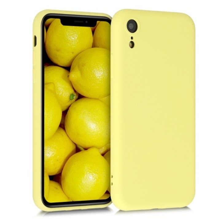 Husa pentru Apple iPhone XR, Silicon, Galben, 49983.119