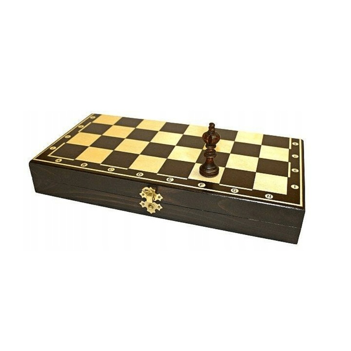 Sakkjáték, Magiera Rafal, Fa, 35 x 35 cm, Barna/Krém