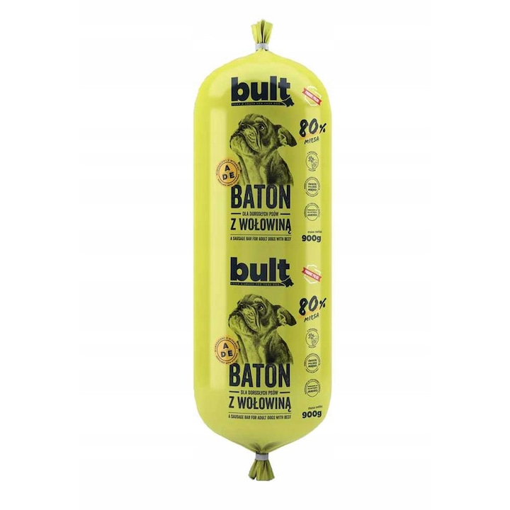 Hrana pentru caini Bult, Bara de carne, 900 G