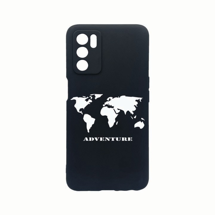 Силиконов калъф Unique за Oppo A16s, Adventure, защита на камерата, Black c-B 734