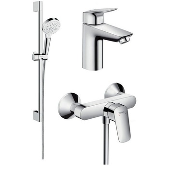 Pachet complet baterii baie Hansgrohe Logis 100 - Varianta pentru dus Pachet complet baterii baie Hansgrohe Logis 100 - Varianta pentru dus