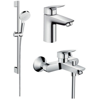 Pachet complet baterii baie Hansgrohe Logis 100 - Varianta pentru cada Pachet complet baterii baie Hansgrohe Logis 100 - Varianta pentru cada