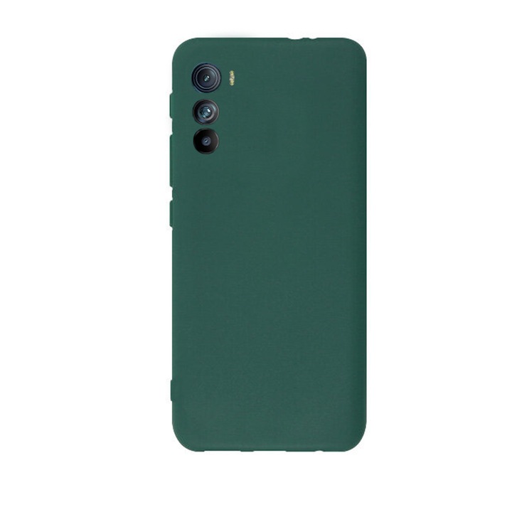 Калъф за телефон, съвместим с Motorola Moto Edge 30, G-Tech, защита на камерата, силиконов TPU, матов външен вид, тъмно зелен