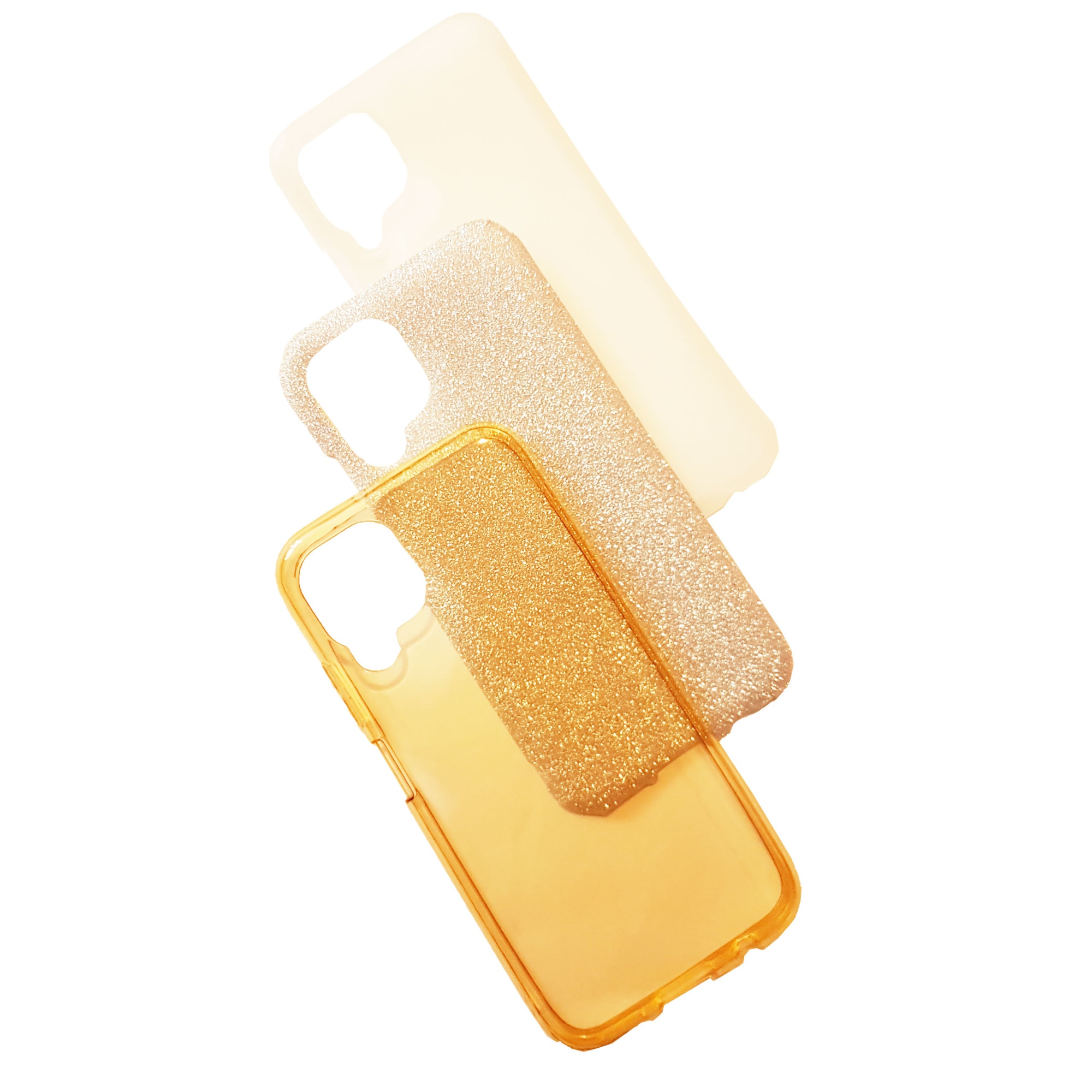 Husa pentru Huawei P40 Lite 4g, Glitter Case, 3 in 1 Gold