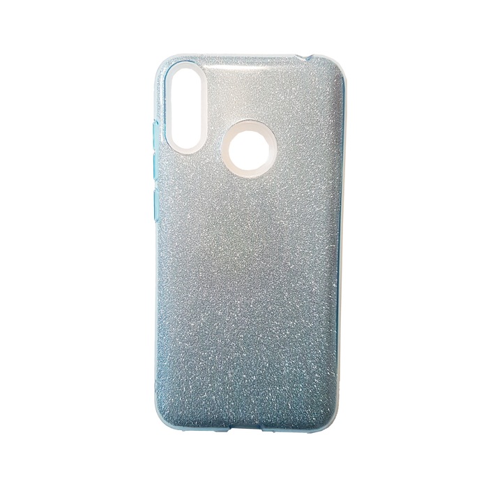 Husa pentru Huawei Y7 2019, Glitter Case, 3 in 1 Albastru