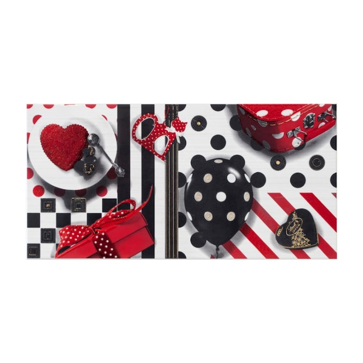 Faianta decorativa Charlotte Red Heart 1, 25 x 50, 1 placa