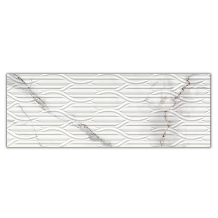 Faianta decor Antique Carrara, rectificata, 40x120, lucioasa, 1 placa