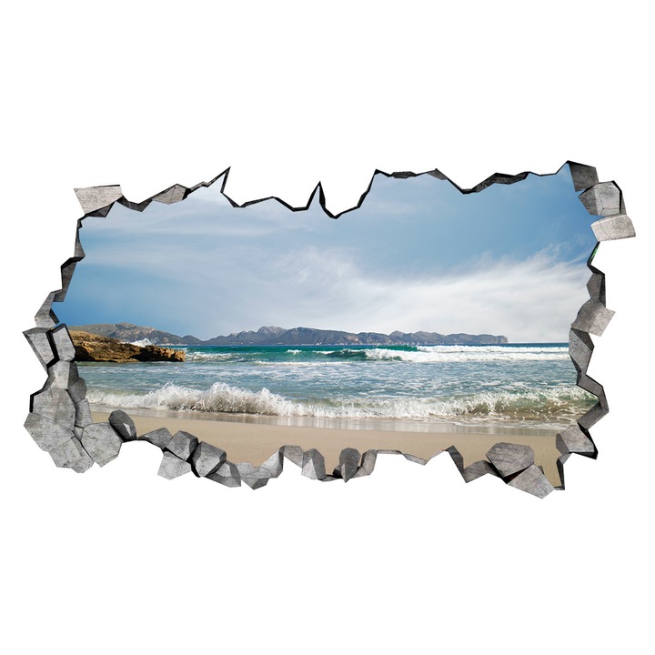 Autocolant decorativ, Gaura in perete, Natura si peisaje, Multicolor, 85 cm, 2147ST-3