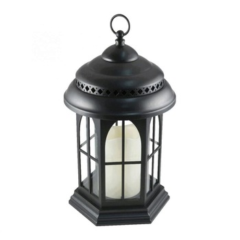 Felinar, lumanare cu LED, negru, Home LTN 4/BK Felinar, lumanare cu LED, negru, Home LTN 4/BK