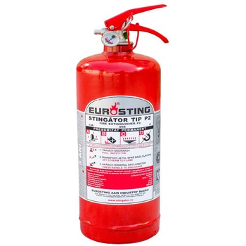 Stingator presurizat Eurosting, cu pulbere, tip P2, 2 kg Stingator presurizat Eurosting, cu pulbere, tip P2, 2 kg