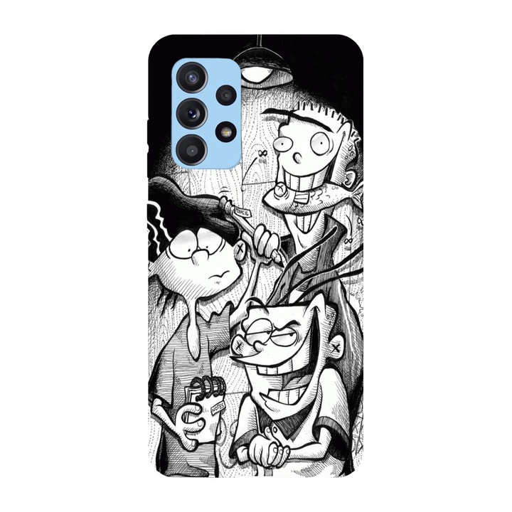 Husa compatibila cu Samsung Galaxy A41 model Ed Edd and Eddy scheming, Silicon, TPU, Viceversa