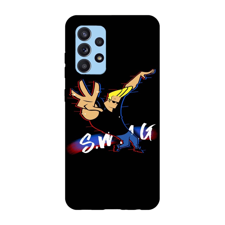 Кейс съвместим с модел Samsung Galaxy A51 Glitched Johnny Bravo, силикон, TPU, обратното