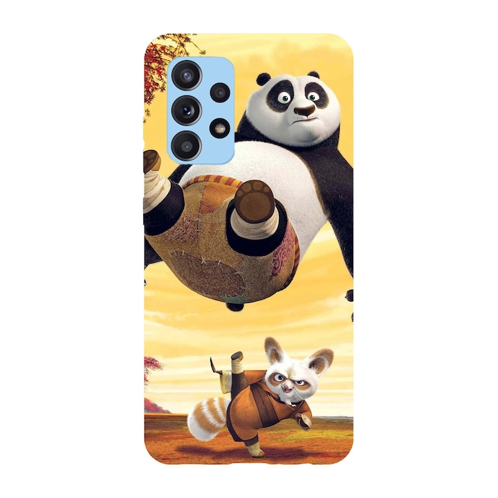 Кейс съвместим с Samsung Galaxy A51 модел Kung Fu Panda training, Силикон, TPU, Обратно