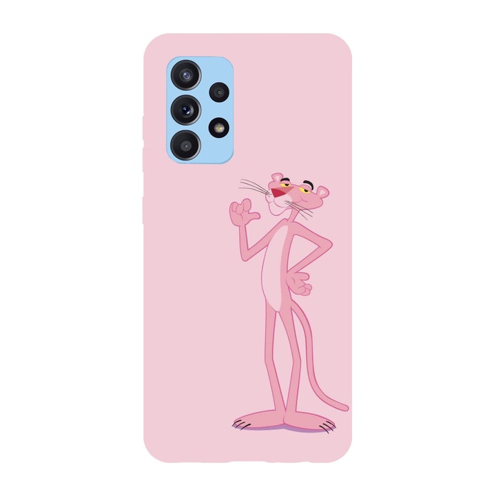 Кейс съвместим с Samsung Galaxy A51 5G модел Pink Panther, силикон, TPU, обратно