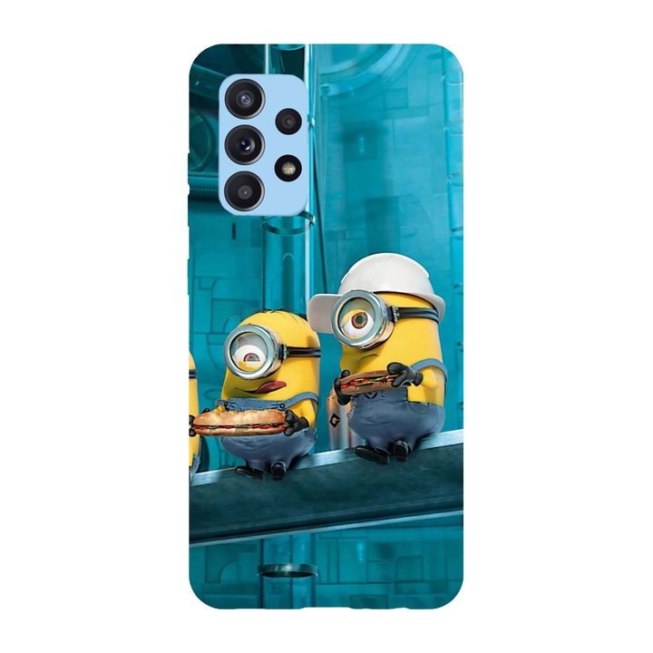 Husa compatibila cu Samsung Galaxy A72 5G model Minions lunch break, Silicon, TPU, Viceversa