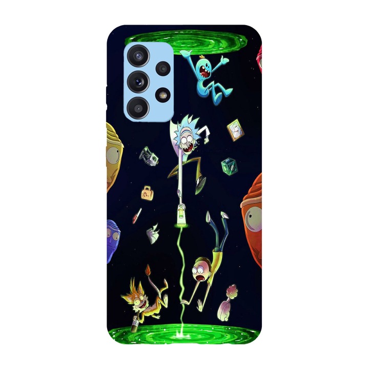 Husa compatibila cu Samsung Galaxy A72 5G model Rick and morty multivers, Silicon, TPU, Viceversa