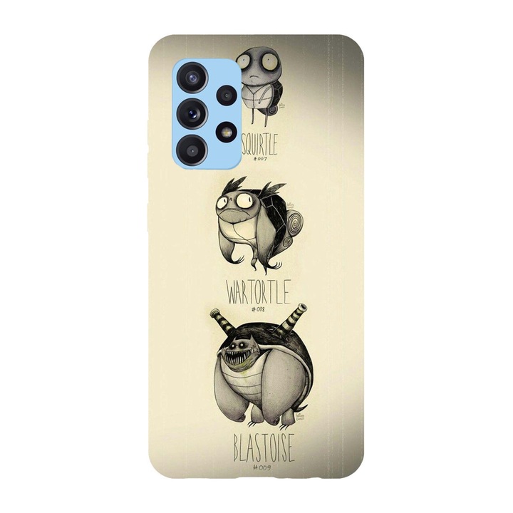 Husa compatibila cu Samsung Galaxy A72 model Squirtle evolutions Tenebrism Style, Silicon, TPU, Viceversa