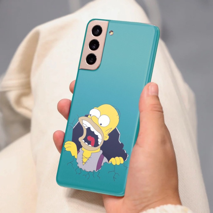 A tok kompatibilis a Samsung Galaxy S21 Ultra modellel Hungry Homer, szilikon, TPU, fordítva