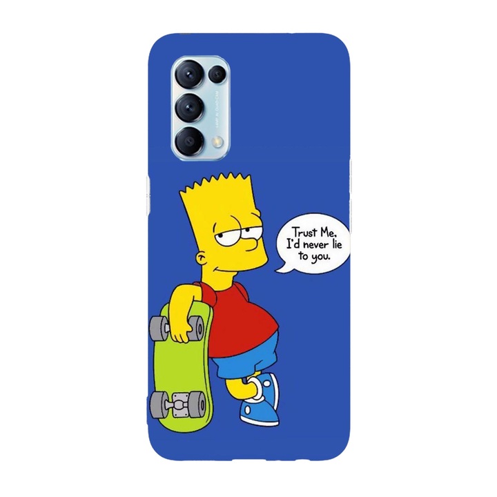 Калъф, съвместим с Oppo Find X3 Pro модел Bart Simson Trust me, силикон, TPU, обратно