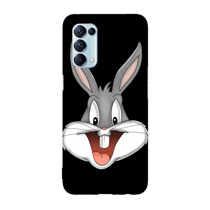 Калъф, съвместим с Oppo Reno 5 4G модел Bugs Bunny, силикон, TPU, обратното
