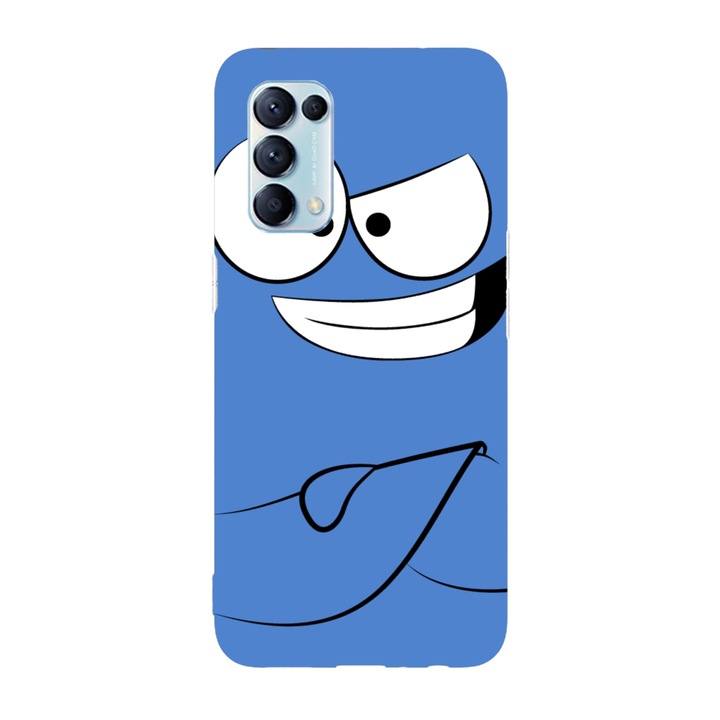 Капак, съвместим с Oppo Reno 5 4G модел Bloo Goes Bowling Foster Home for Imaginary Friends, Silicon, TPU, Viceversa