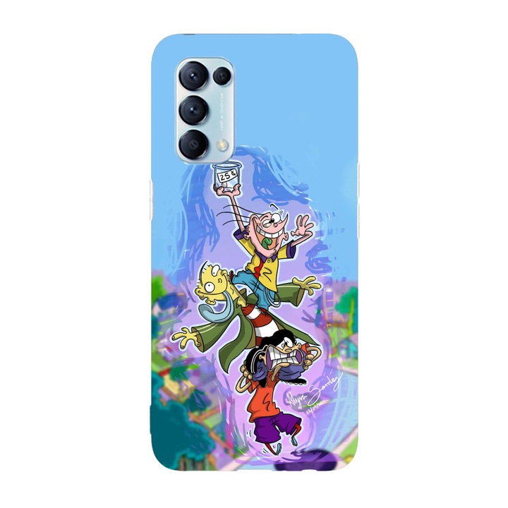 Калъф, съвместим с Oppo Reno 5 Lite модел Ed Edd n Eddy flat, Silicon, TPU, обратно