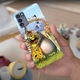 A burkolat kompatibilis az Oppo Reno 5 5G modell Madagascar in the wild, szilícium, TPU, fordítva